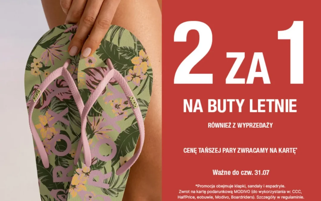 Skorzystaj z letniej wyprzedaży 2 za 1 w CCC!